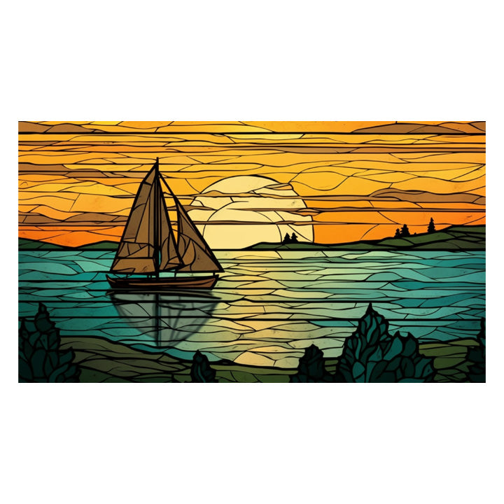 Loopy Impressions - Sunset Sailboat